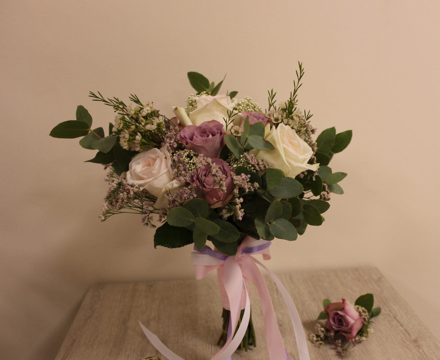 White & Lilac Elegance Bridal Bouquet