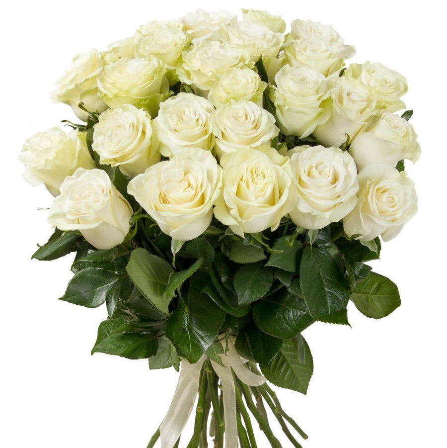 Premium White Lace Roses Bouquet