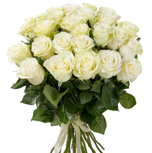 Premium White Lace Roses Bouquet