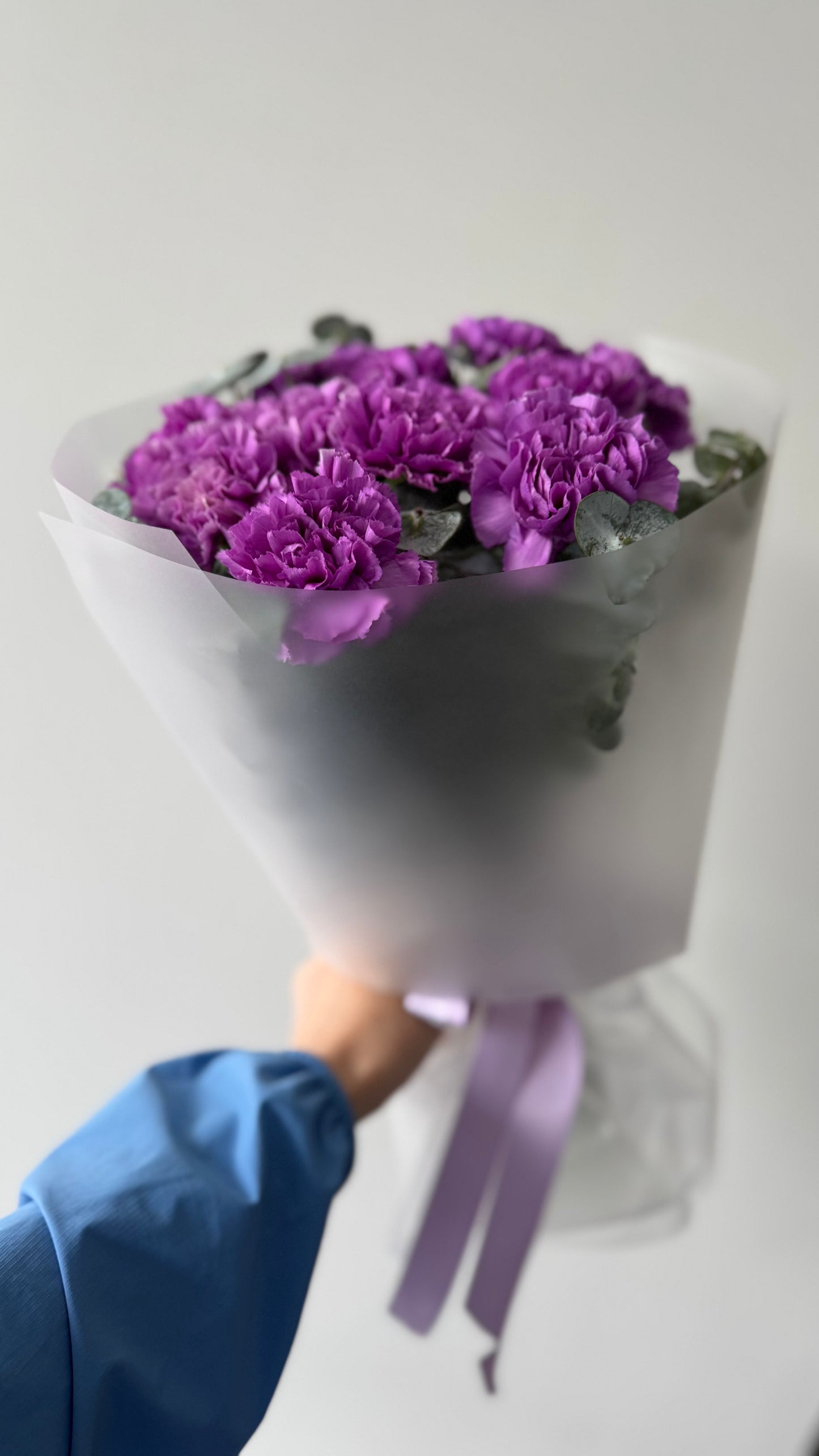 Carnation.Eucalyptus Bouquet