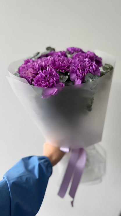 Carnation.Eucalyptus Bouquet