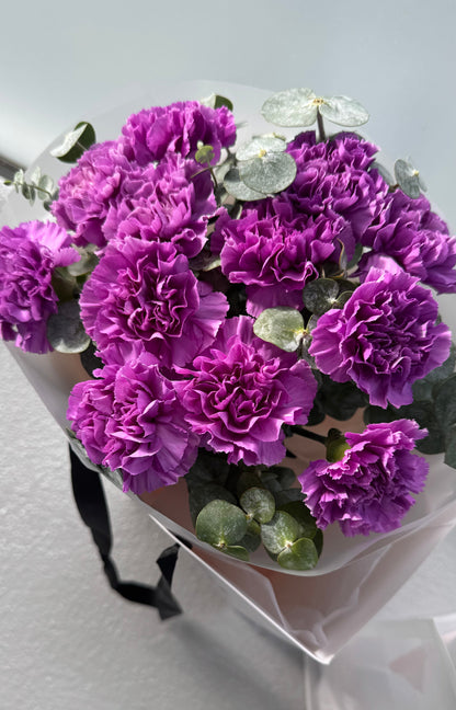 Carnation.Eucalyptus Bouquet