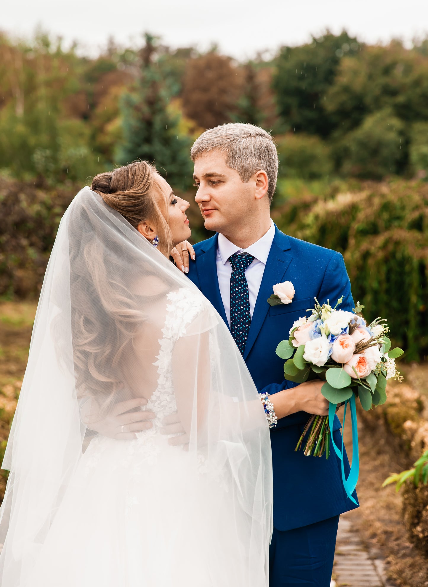 Bridal Bouquet with Garden Roses