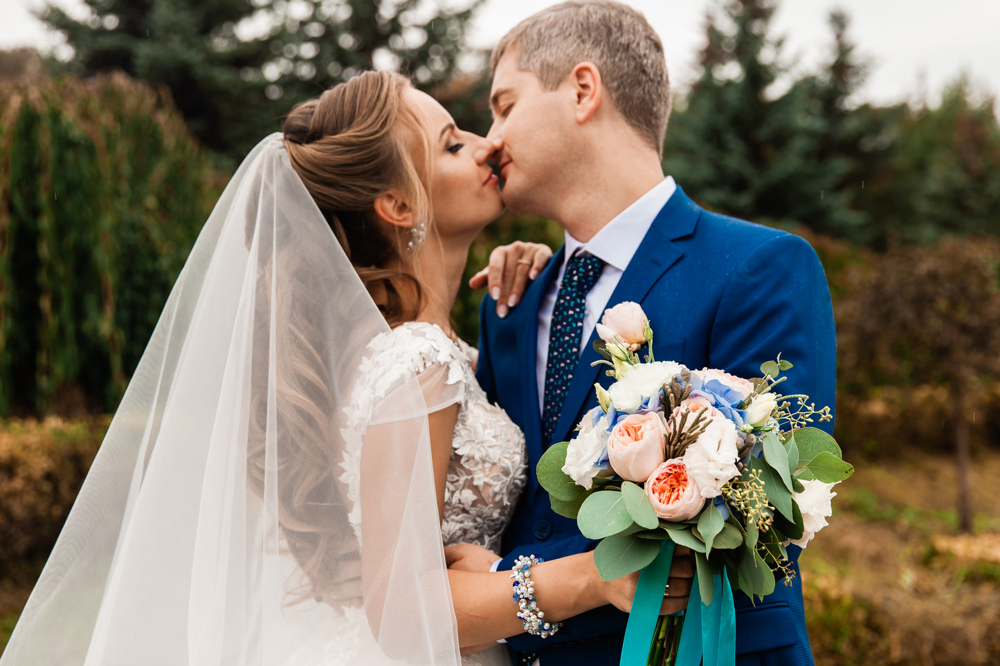 Bridal Bouquet with Garden Roses