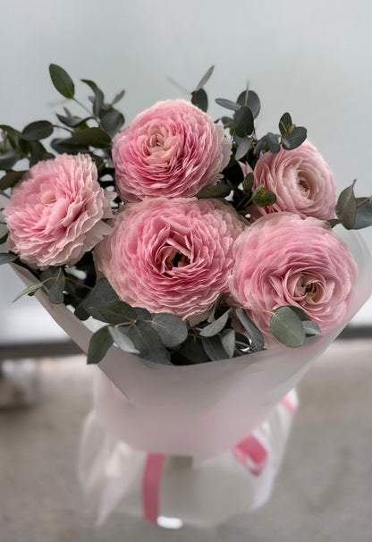 Elegant Pink Blush Ranunculus Bouquet