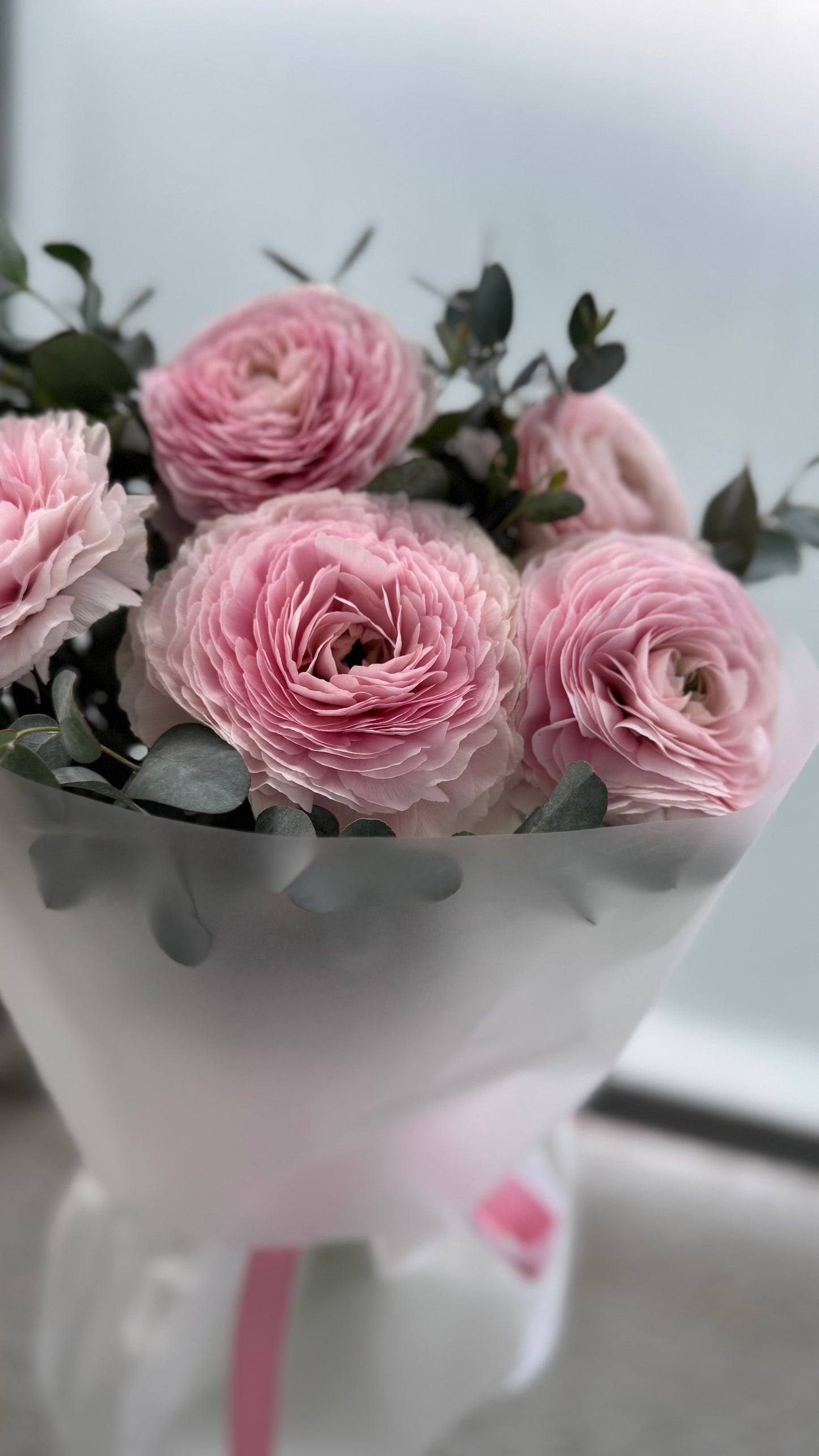 Elegant Pink Blush Ranunculus Bouquet