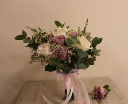 White &  Lilac Elegance Bridal Bouquet