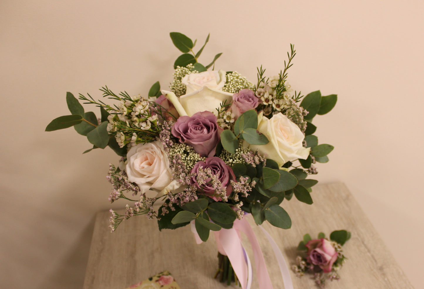 White &  Lilac Elegance Bridal Bouquet