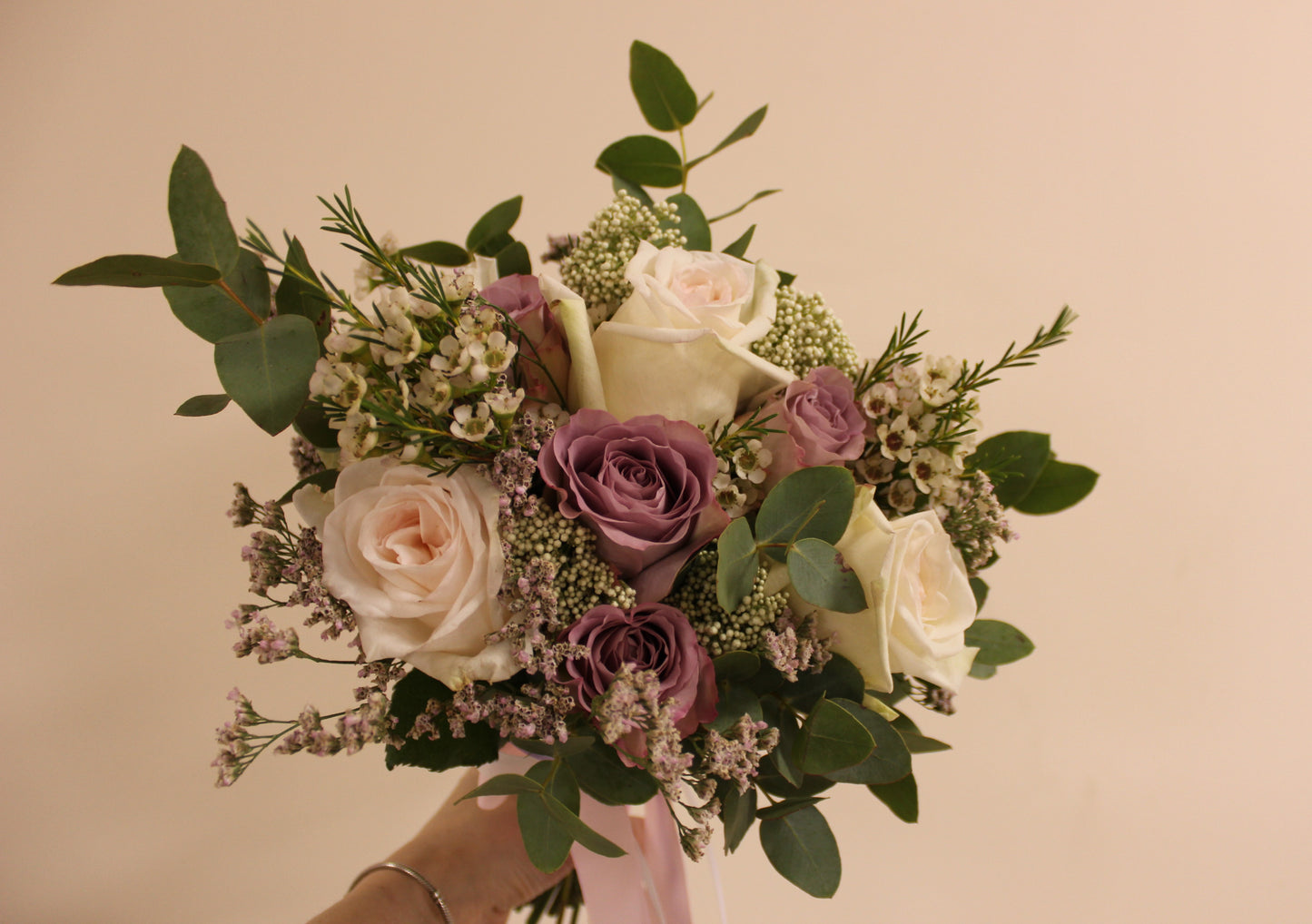 White &  Lilac Elegance Bridal Bouquet